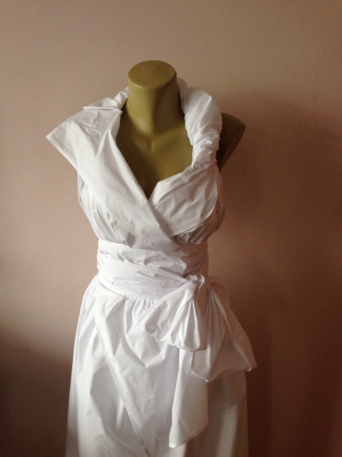 White taffeta cocktail dress/Vintage Bridesmaid Coctail Prom Dress