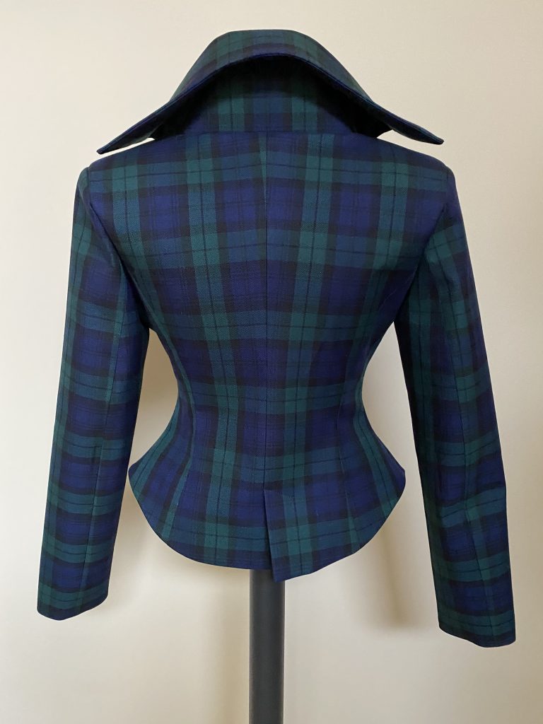 Womens Black watch Tartan tailored jacket - Studio Mariya - Handmade ...