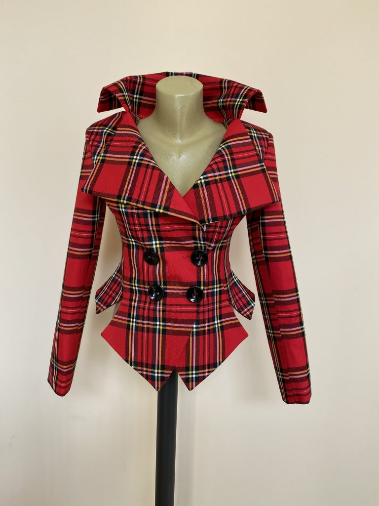 Red Tartan Jacket - Studio Mariya - Handmade and Made to Measure Womens ...