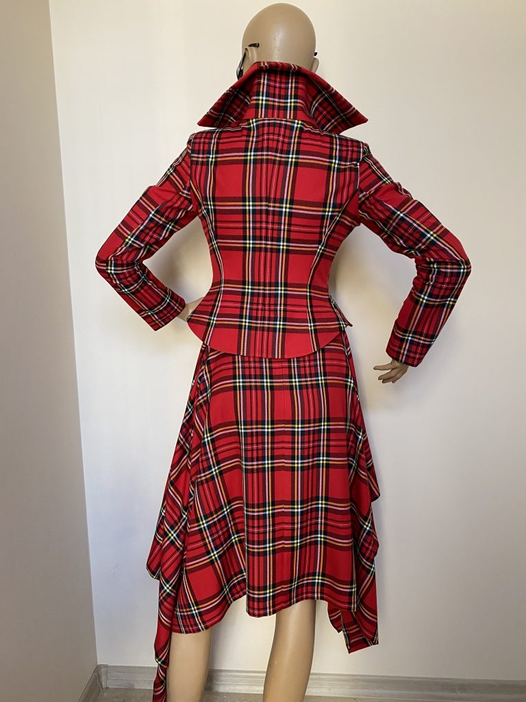 Red scottish tartan suit - Studio Mariya - Handmade and Made to Measure ...