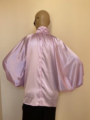 Lilac satin blouse