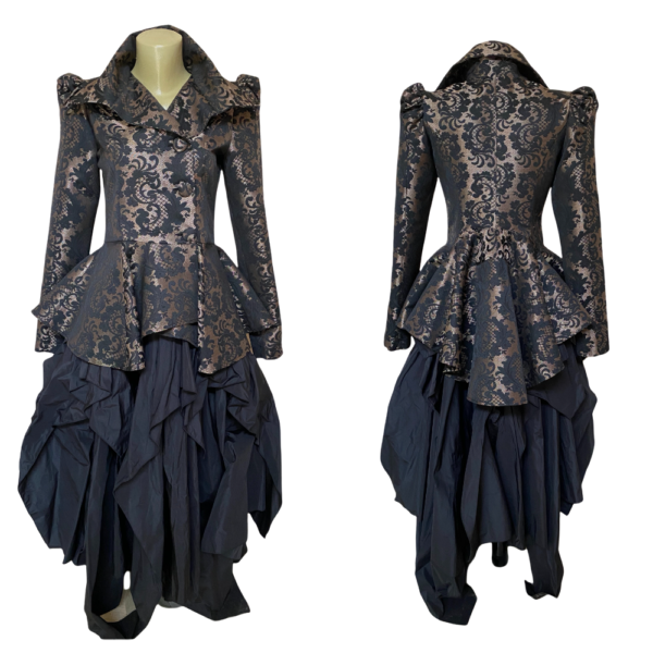 Womens tailcoat, Tailcoat jacket, Steampunk tailcoat, Victorian tailcoat, Black tailcoat, Regency tailcoat, Mid century modern coat