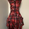 Edgy Red Tartan Dress